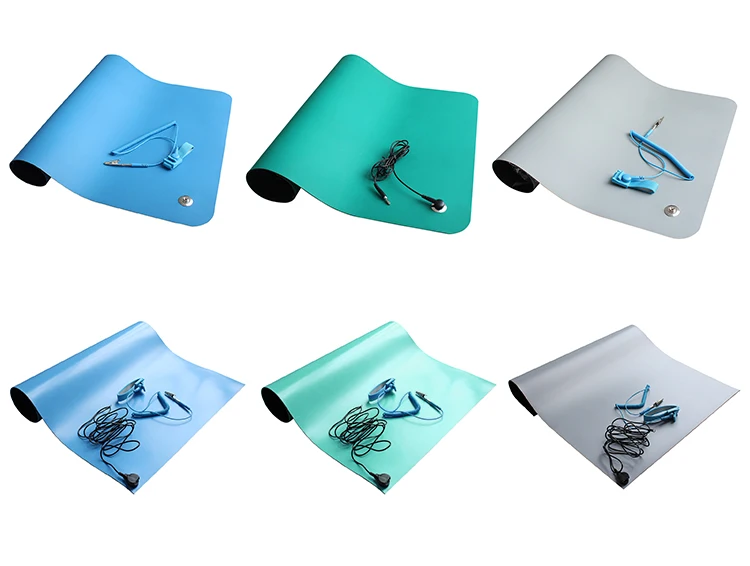 high quality 2mm esd rubber mat antistatic table m 5ft esd mat heat proof workstation mat installation