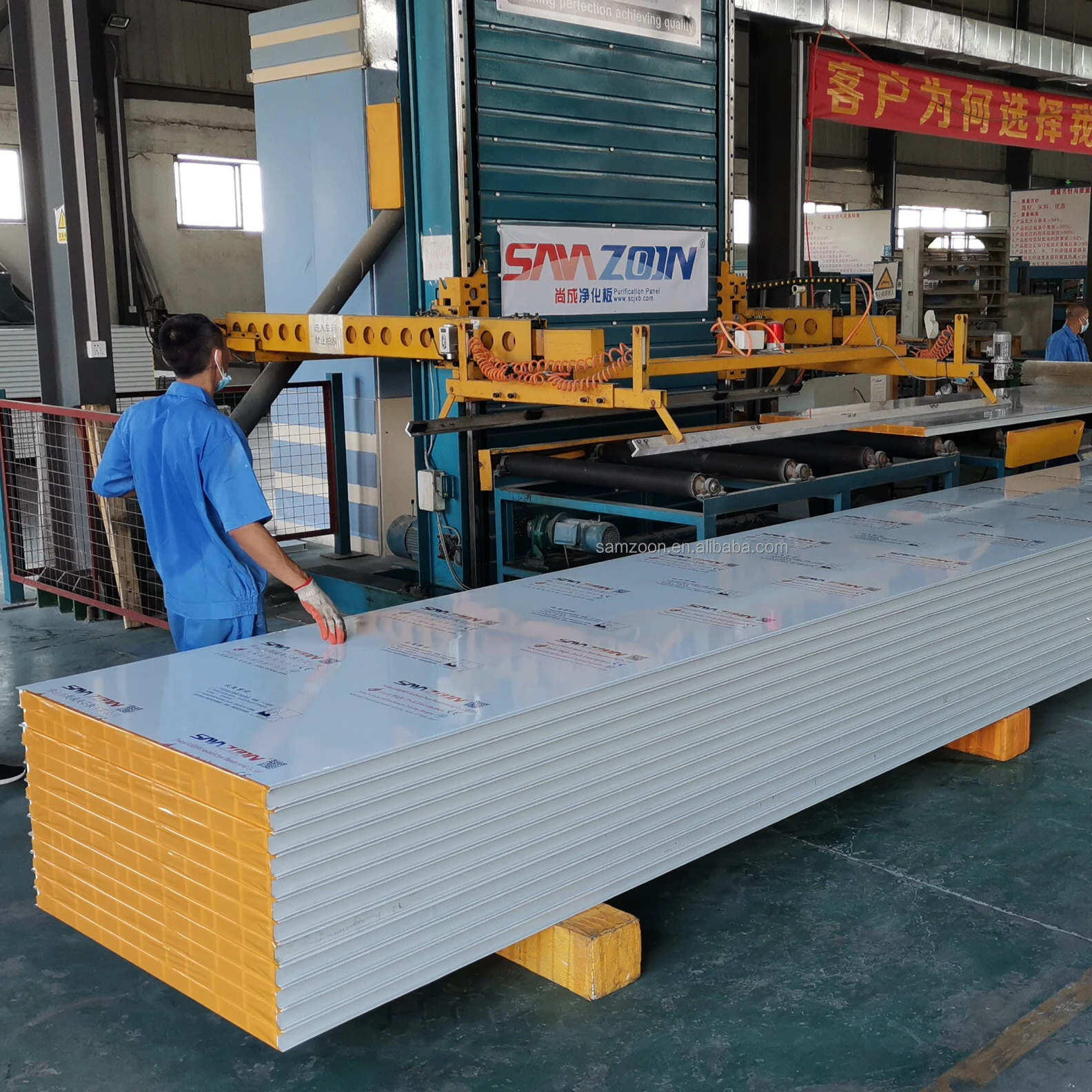 Building material insulated purification panel MgO board 50mm magnesium oxide panel for lab and hospital