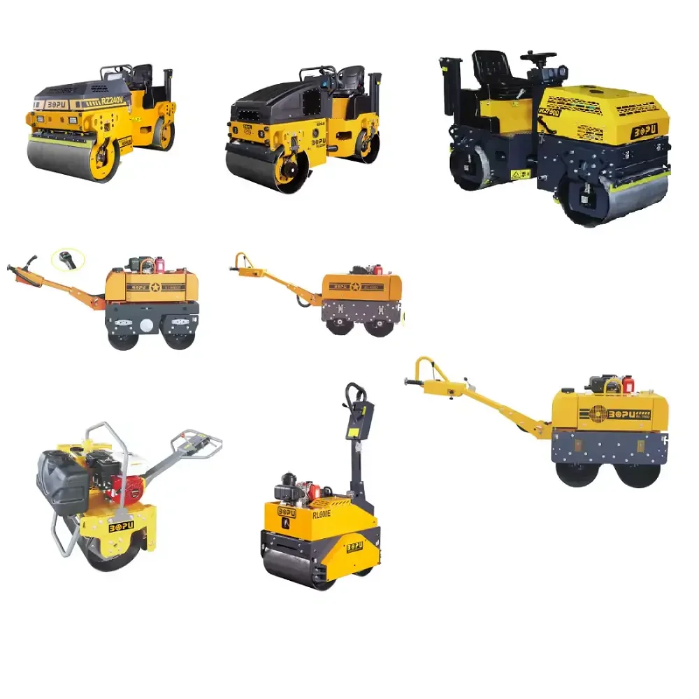 Single Drum Diesel Gasoline Hydraulic Rubber Tire Soil Asphalt Compactor Mini Vibratory Road Roller