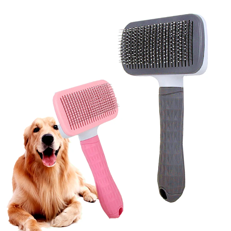 Self-Cleaning Cat Dog Grooming Comb All-Purpose Stainless Steel Needle Comb One Key to Float Hair for All Dogs  Grooming Comb