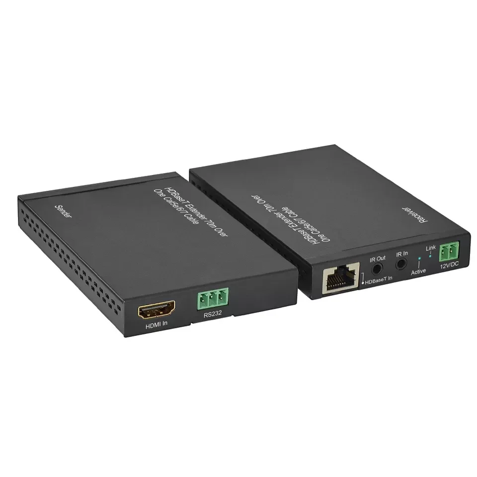 GMAX ULTRA SLIM 70M HDBaseT HDMI 4K30 4:4:4 EXTENDER BY CAT6 WITH RS232 BI-DIRECTIONAL IR AND POC TRANSMITTER AND RECEIVER