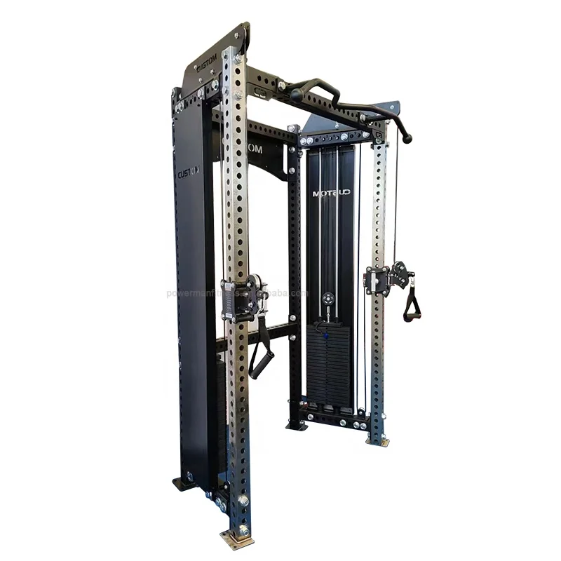 Professional OEM Fitness Workout Equipment Cable Pulley System Power Squat Rack with Cables
