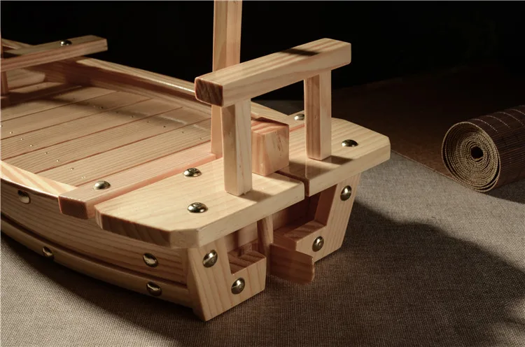 New product explosion handmade durable natural bamboo japanese sushi boats for restaurant sushi decoration