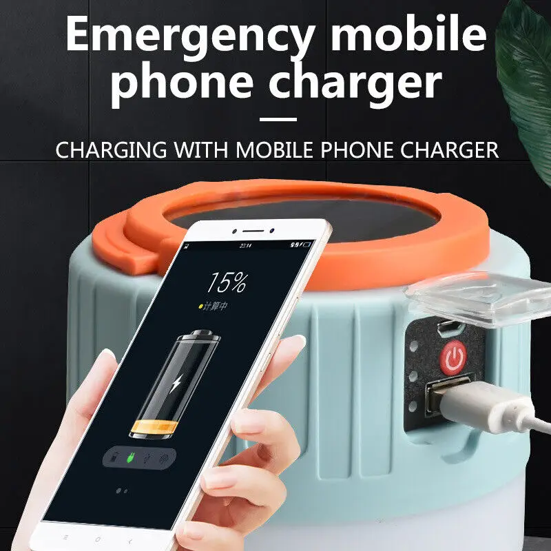 Outdoor Portable Remote Control Emergency Lamp Solar Rechargeable Led Camping Light Solar led Lantern