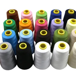 OEM 20/2 multi color 100% spun polyester sewing thread