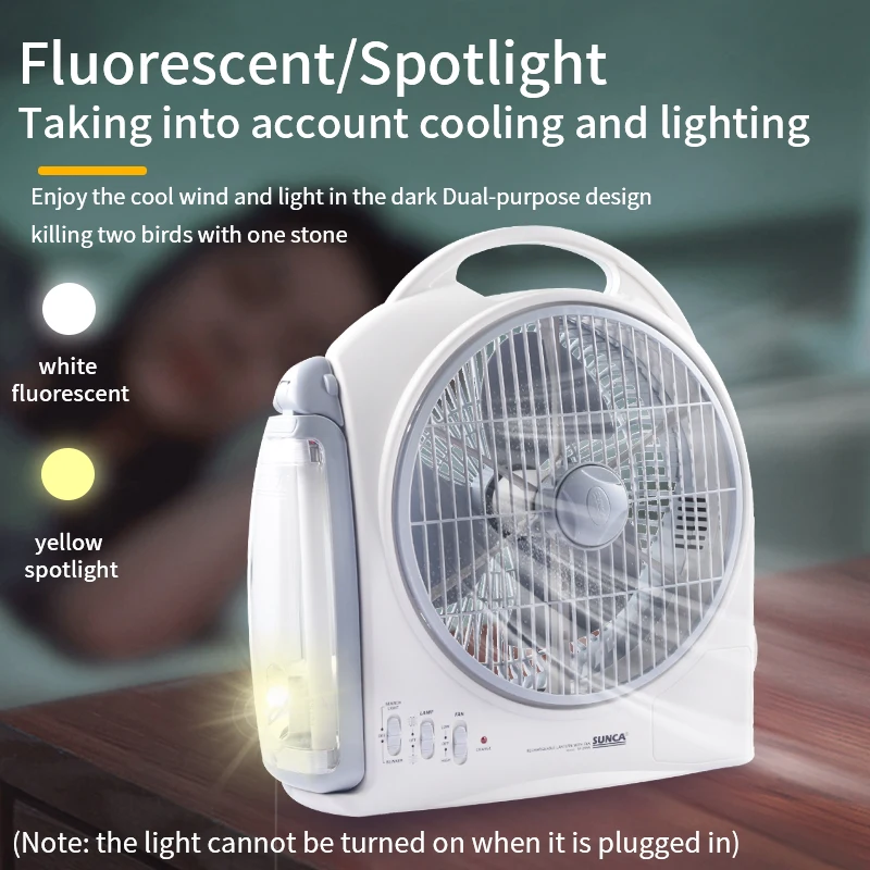 SUNCA   hot-selling cheap 15W Small power portable travel handy rechargdable fan