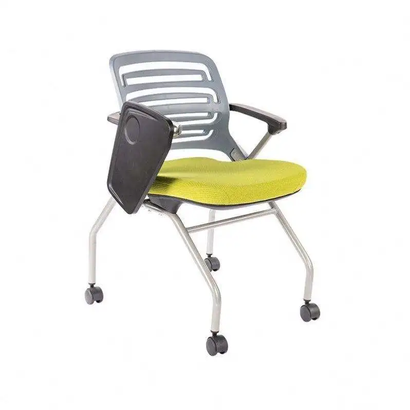 Kable Revolving Fordable Plastic Solid Steel Frame Chair Training Chair With Writing Pad