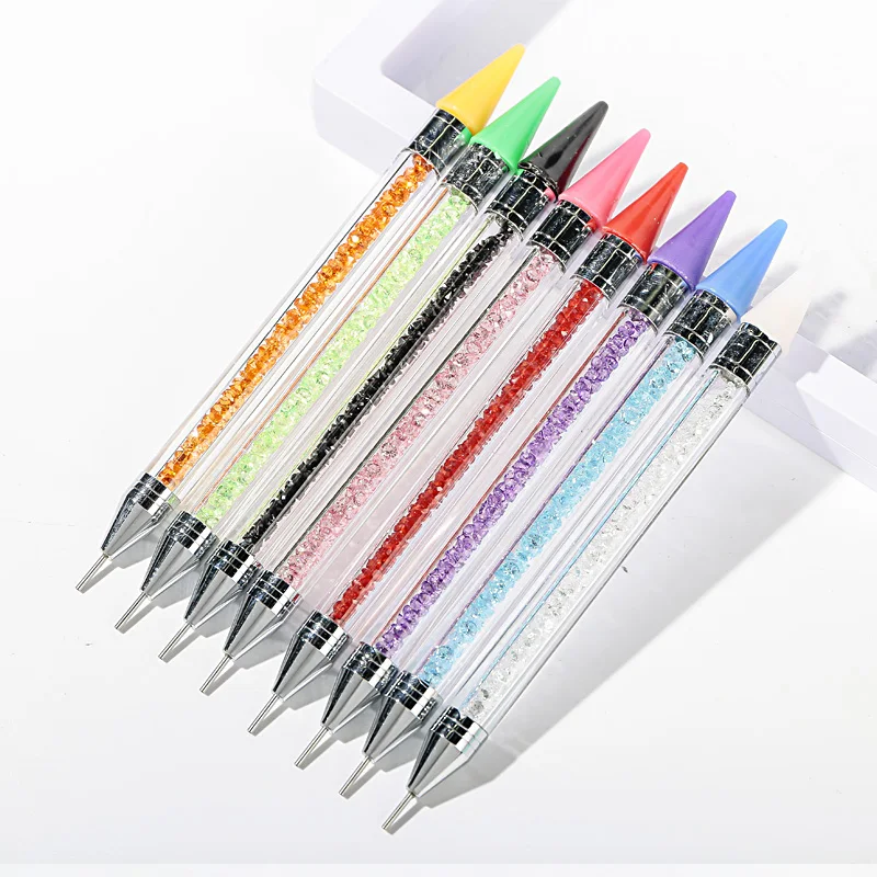 Multi Function Nail Polish Painted Dotting Pen Manicure Wax Point Drill Double Head DIY Crayon Pen