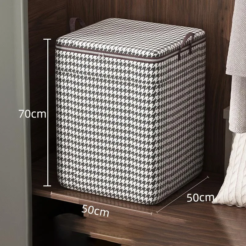 DS3929 Wardrobe Clothes Storage Box Bins for Blanket Comforter Bedding Quilt Bag 140L Large Fabric Folding Clothes Storage Bag