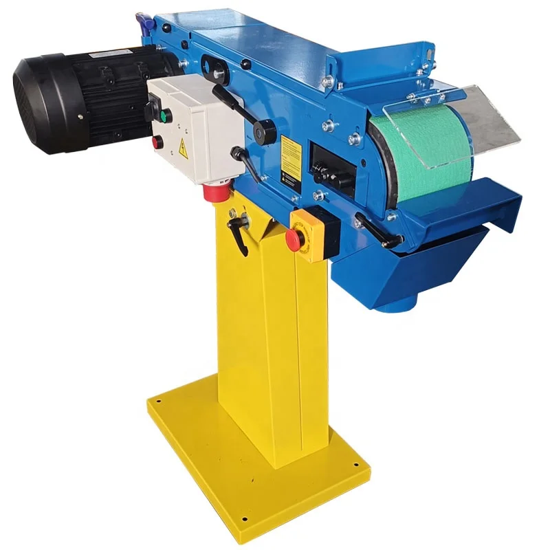 single or 3 phase electric belt sanding linisher sander metal grinding machine