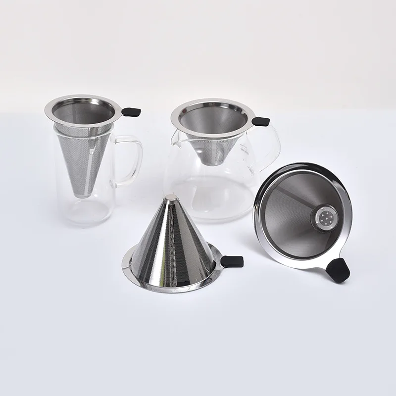 Капельница для кофе цвета розового золота с подставкой