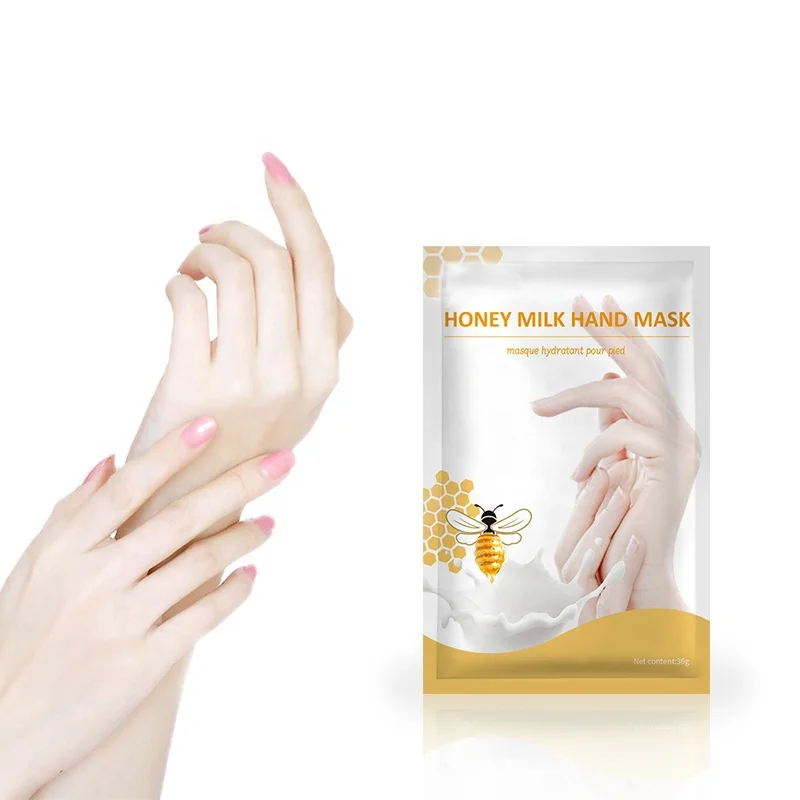 Wholesale exfoliating nourishing hand care whitening Hydrating milk hand mask gloves