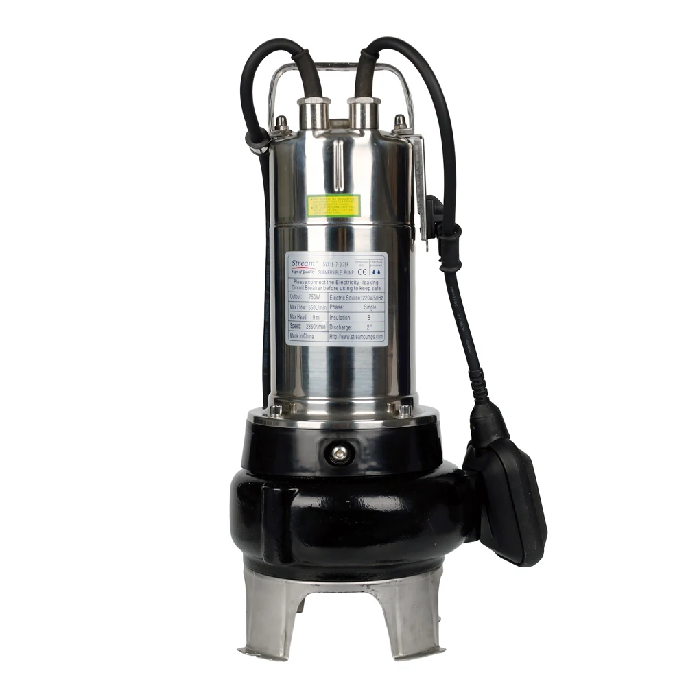 Погружной насос для грязной воды из нержавеющей стали с вихревым рабочим колесом