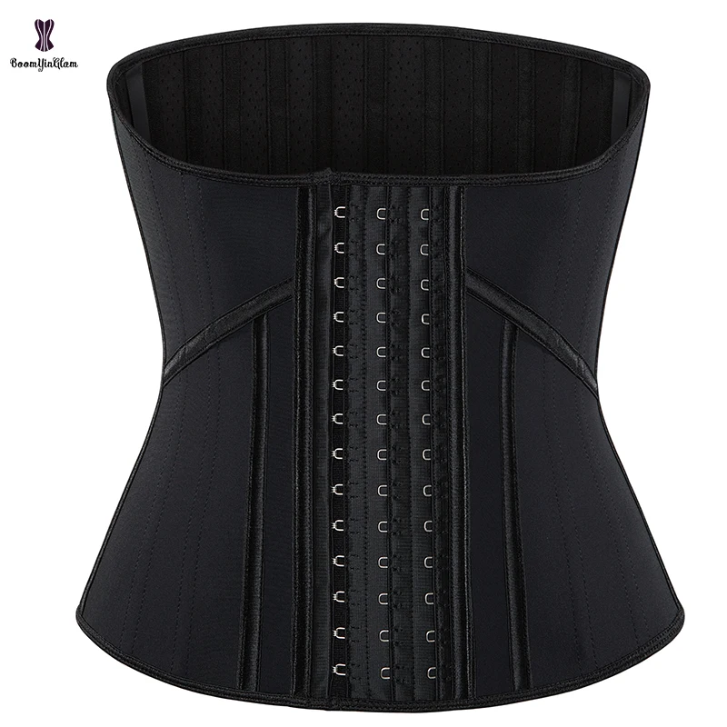 Weight Loss High Compression Belt Belly Flat Sheath 21 Steel Bone Waist Trainers Perforated Latex Underbust Corset For Women