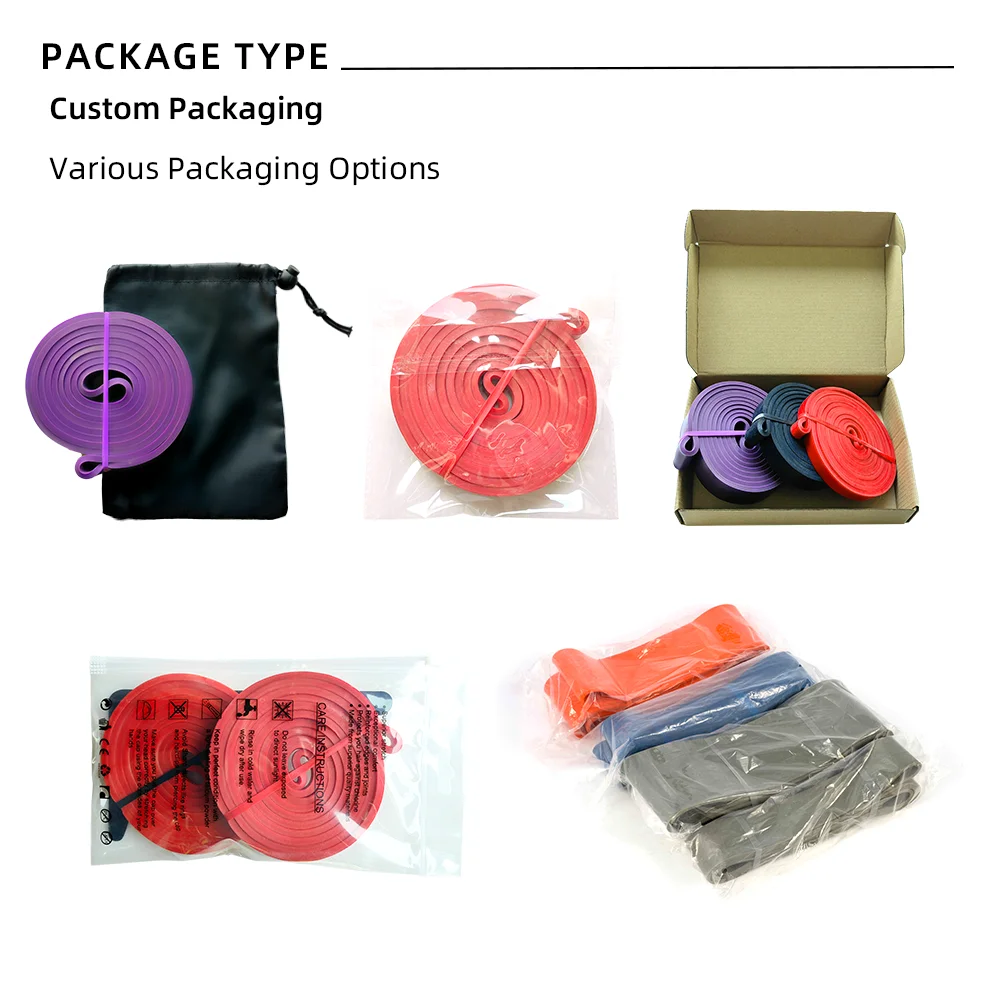 GEDENG Custom Logo Latex Pull Up Exercise Lifting Working Out Power Resistance Band Set