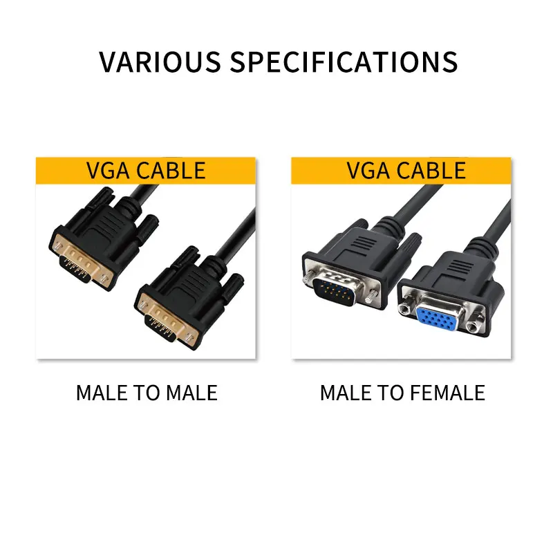 New Design with screw 10 Metros Audio G73jh Laptop Cable Vga To Vga