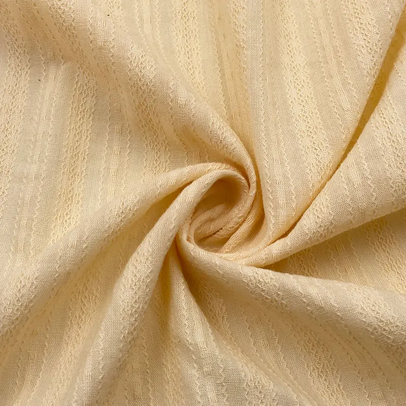 Solid color princess kids girls dress stripe lace leno style jacquard 100% cotton dobby fabric for clothing