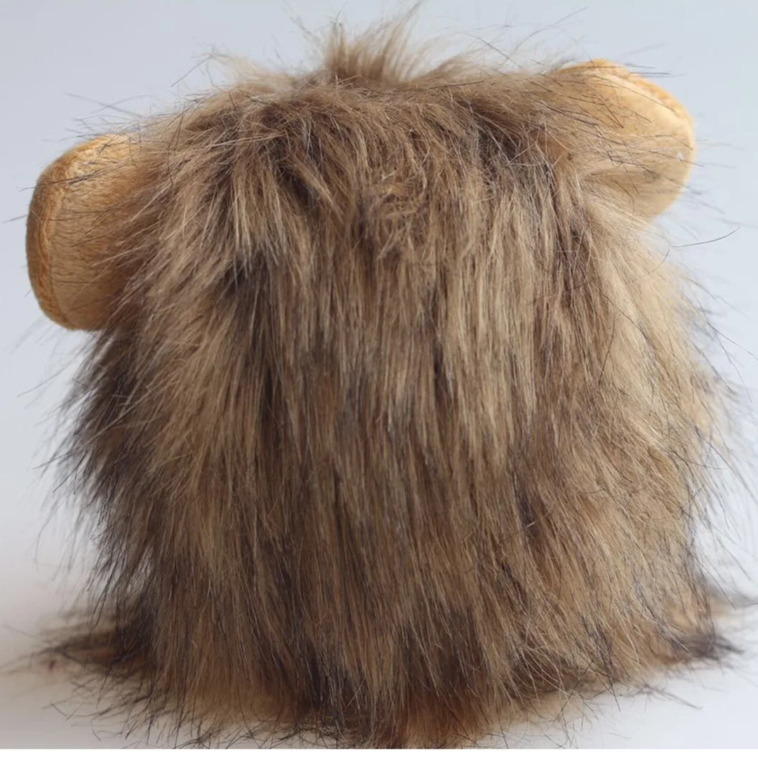 Cute Lion Mane Cat Wig Pet Small Dog Cats Costume Lion Mane Wig Cap Hat for Cat Dogs Fancy Costume Cosplay Toy Pet Supplies