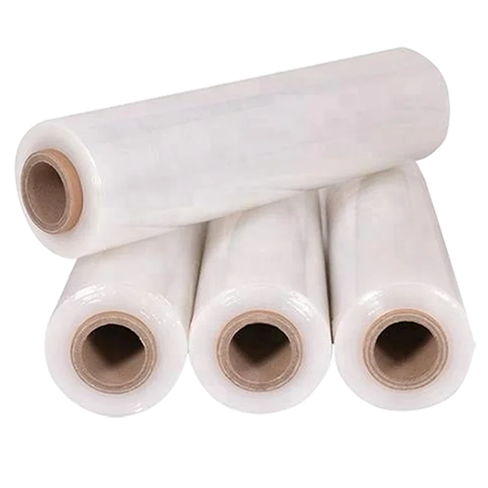 hand use plastic wrap polyethylene LLDPE stretch film roll for shampooing bottle sealed package