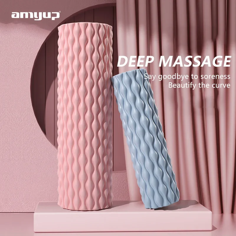 Custom design eva foam roller Muscle Fitness Massage Hollow Yoga roller water drop shape body foam roller
