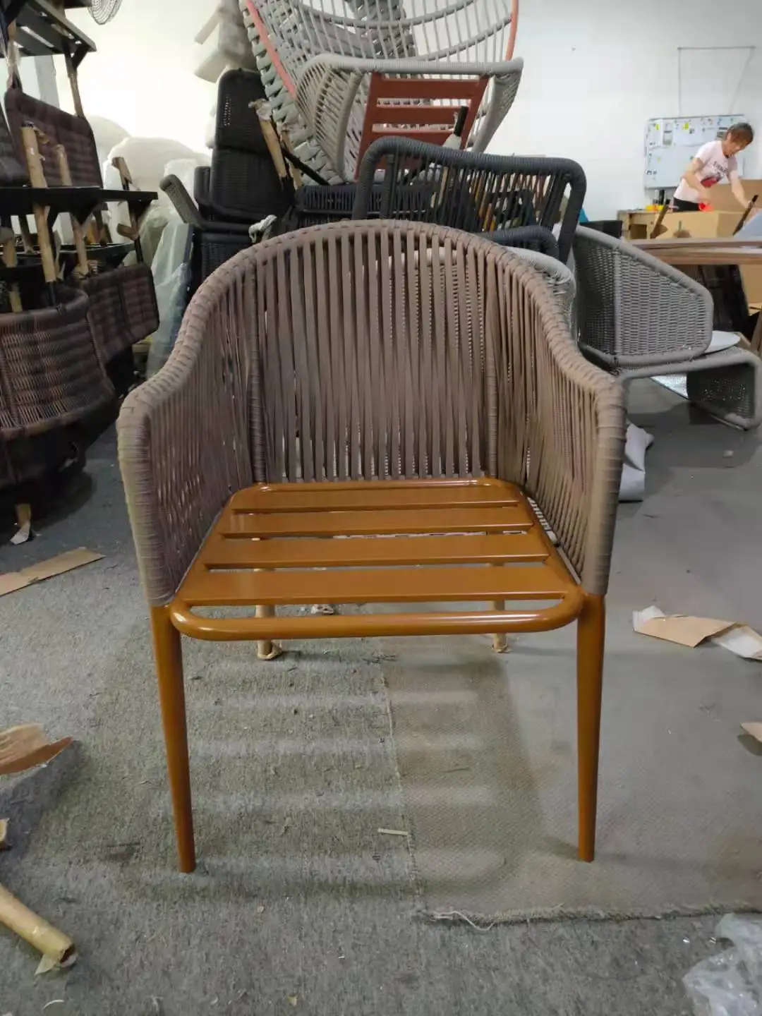 Outdoor Garden Furniture Dining Table and Chair Rope Chairs Dining Sets