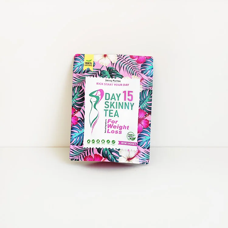 Custom Printed 28days Weight Loss Skinny fit Slim Diet Detox Tea Packaging Bags