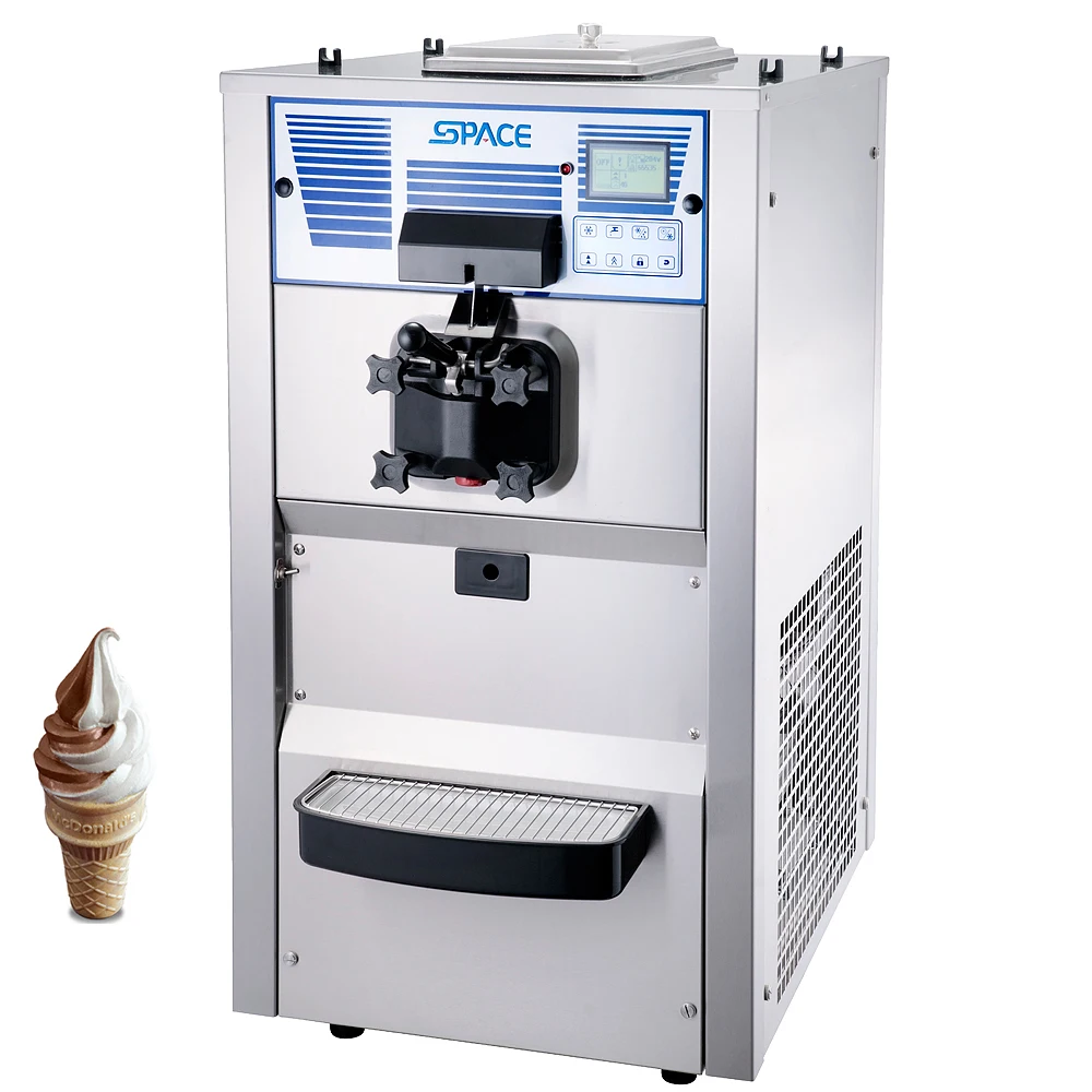 Shop Use Two Flavors Soft  Fruit Mixing  Frozen Low Noise Ice Cream Making  Machine