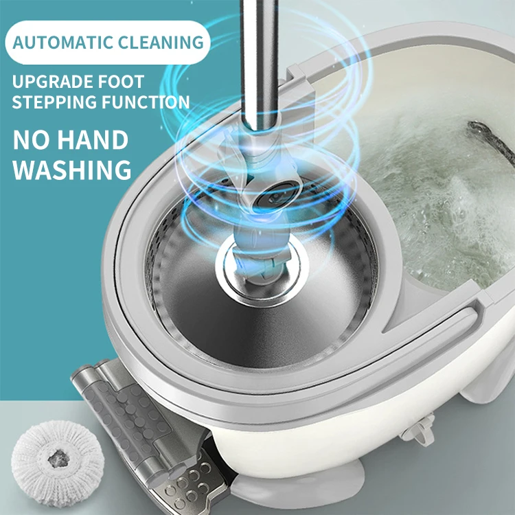 New Design Telescopic Rod Stainless Steel Microfiber foot pedal microfiber magic spin 360 cleaning mop and bucket set