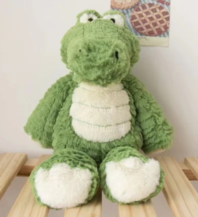 Free sample big size wholesale plush stuffed green crocodile toy