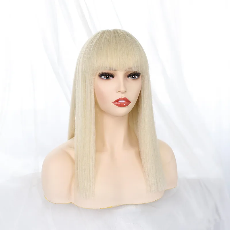 Женские длинные прямые волосы, модные золотые парики, оптовая продажа, низкие цены, бесплатный образец, прямой парик, натуральные светлые парики на сетке спереди