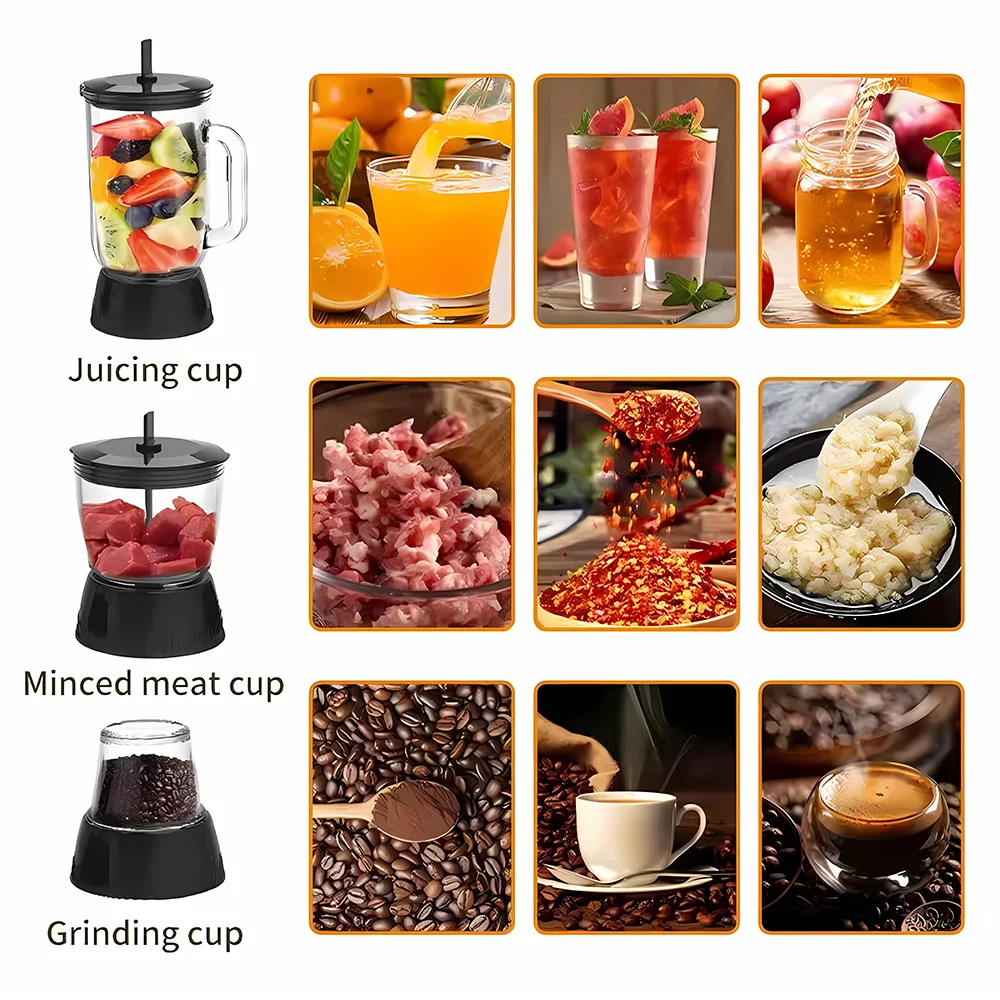 Hot Sale 4 in 1 Personal Food Processor Multi Functional Fresh Fruit Mixer Blender for Home