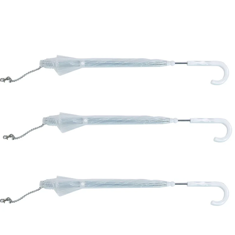 2022 Hot Sale New Design C Shape Handle Dog Umbrella With Leash Transparent Umbrella For Small Dogs