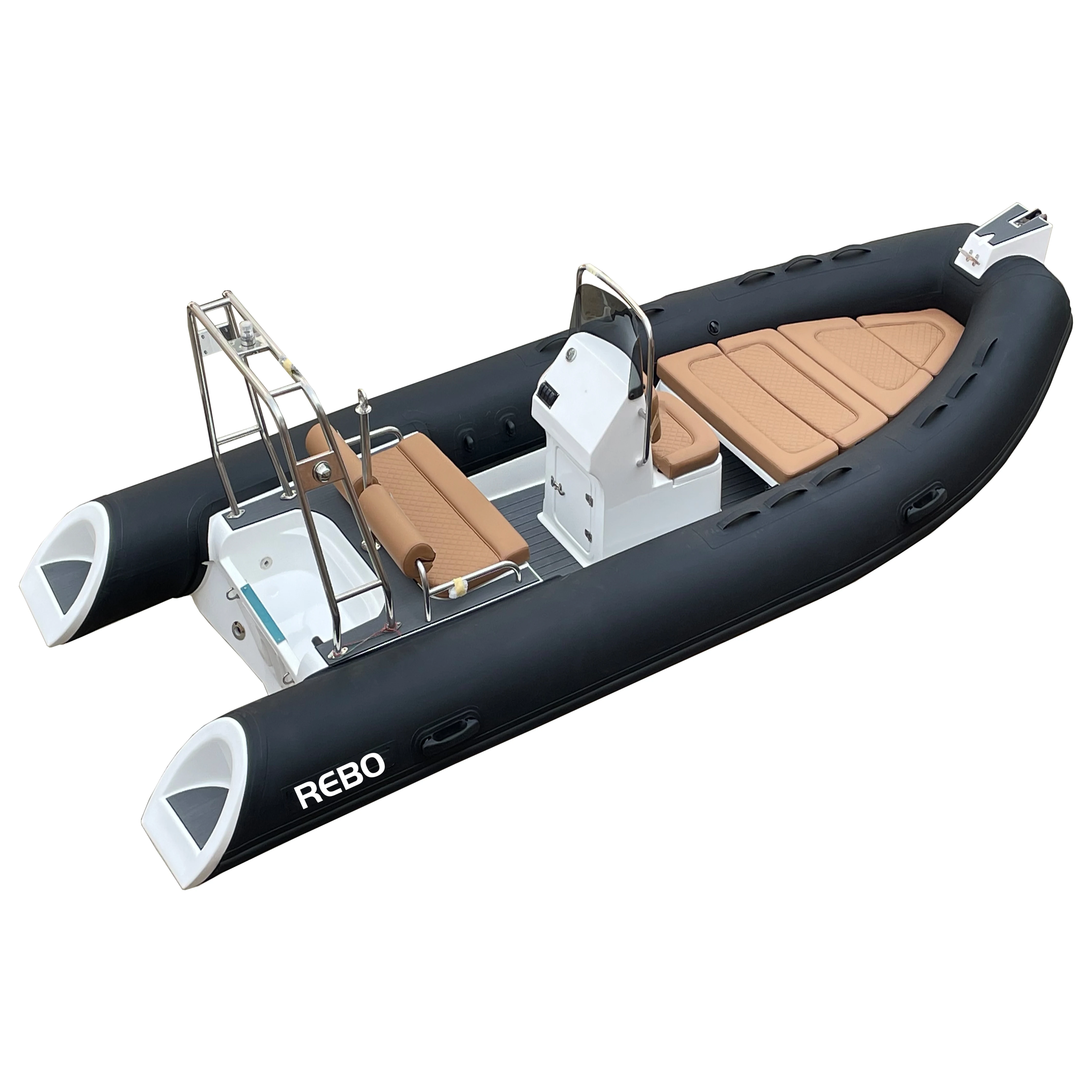 Роскошный 16ft Rb 480 CE Стекловолоконный корпус Глубокий V ПВХ/Hypalon надувная лодка с подбортным двигателем