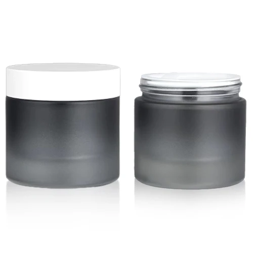 Empty Luxury Frosted black Gold Cap 5G 10G 15 Ml 20Ml 1Oz 50G 2Oz 100Ml 150G Butter Packaging Container Cream Glass Cosmetic Jar
