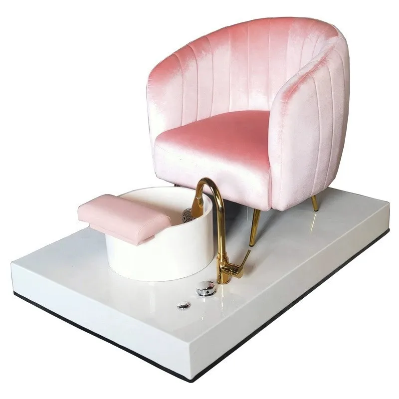 Luxury Pink Pedicure Chair Beauty Salon Equipment Sink Used Foot Spa Massage Foot Bath Pedicure Chair (1600640800430)