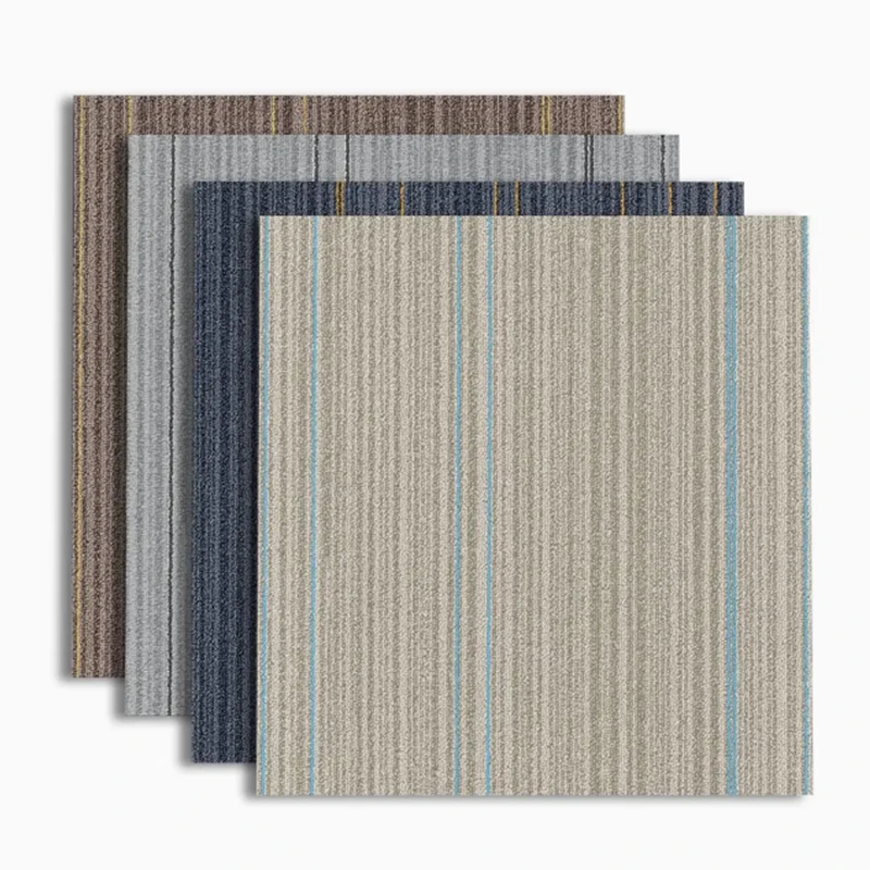 China Factory PVC Backing square flooring tile carpet For hotel  Comercial Living Room Rug Large Carpet Tiles