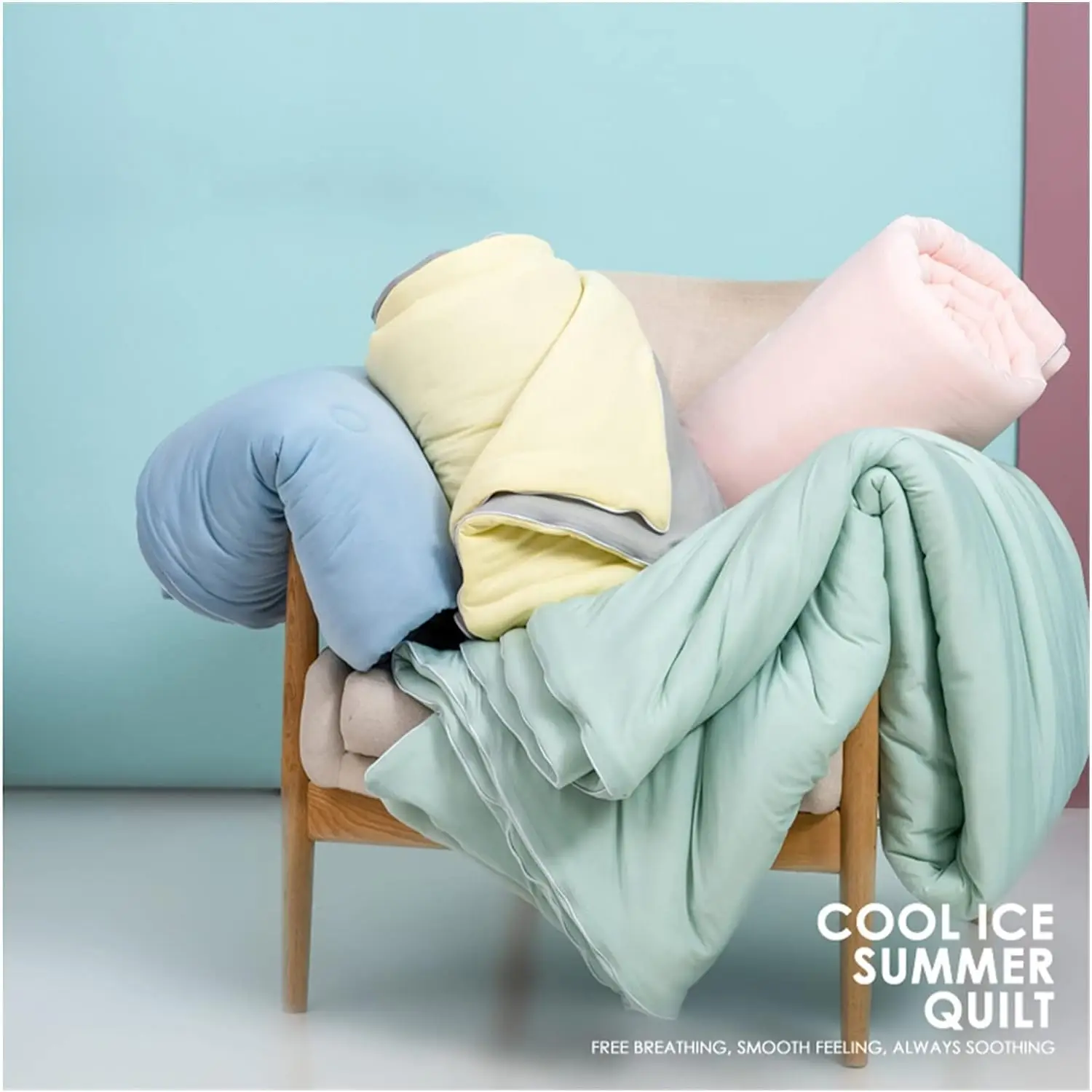 Summer Cool Thin Quilt Washable Cooling Blanket for Hot Sleepers Summer Comforter Bed Quilt