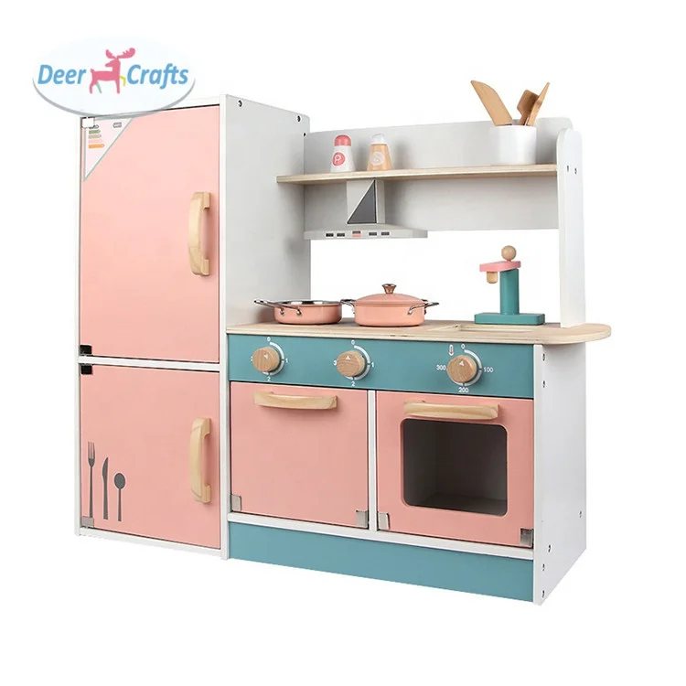 Hot Selling Custom Toddler Pretend Cooking Wooden Kitchen Toys for Kids DC10643