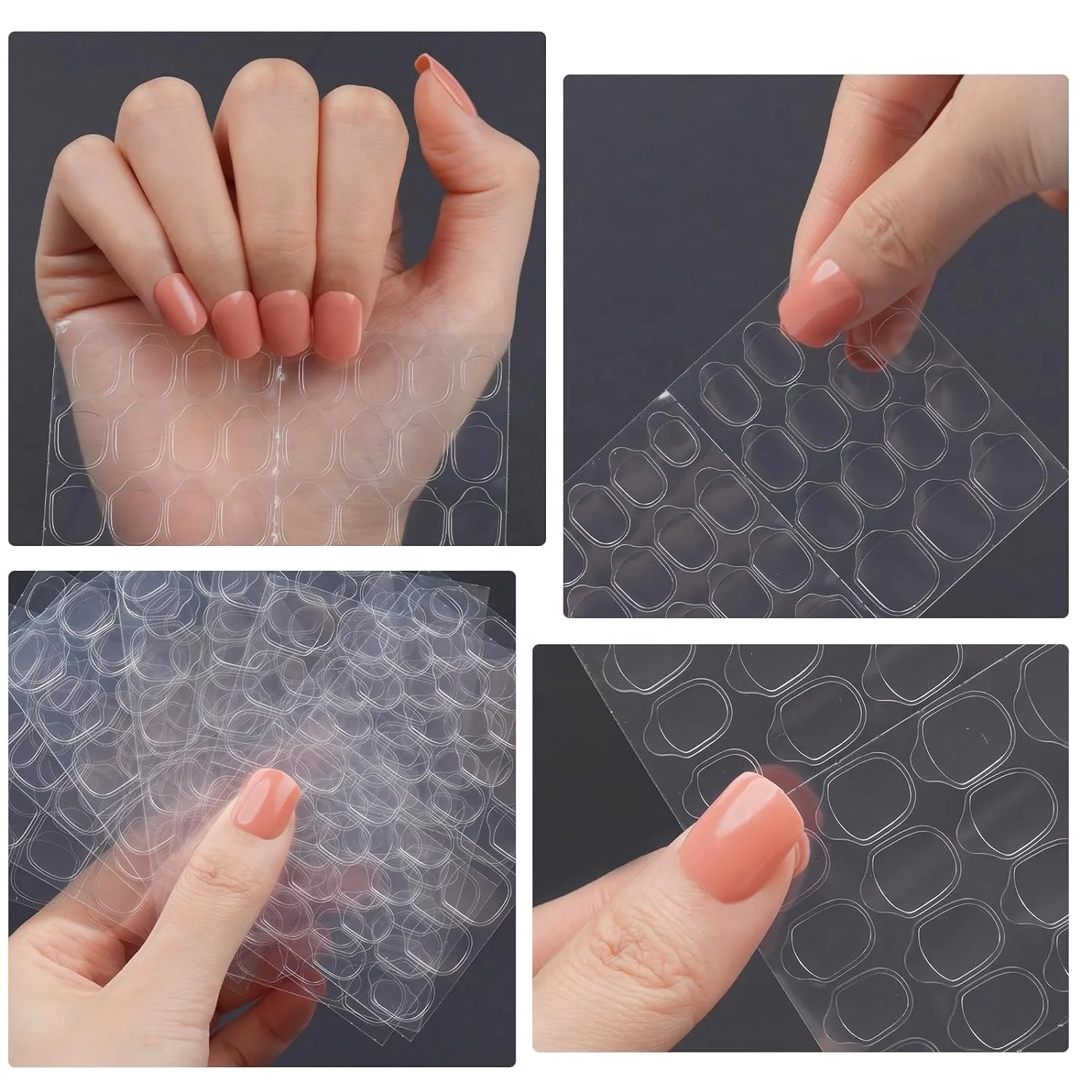 Upgrade Adhesive Tabs Waterproof Breathable Glue Tabs 13 Size Press on Nails Sticky Tabs Nail Glue Sticker Nail Jelly Sticker