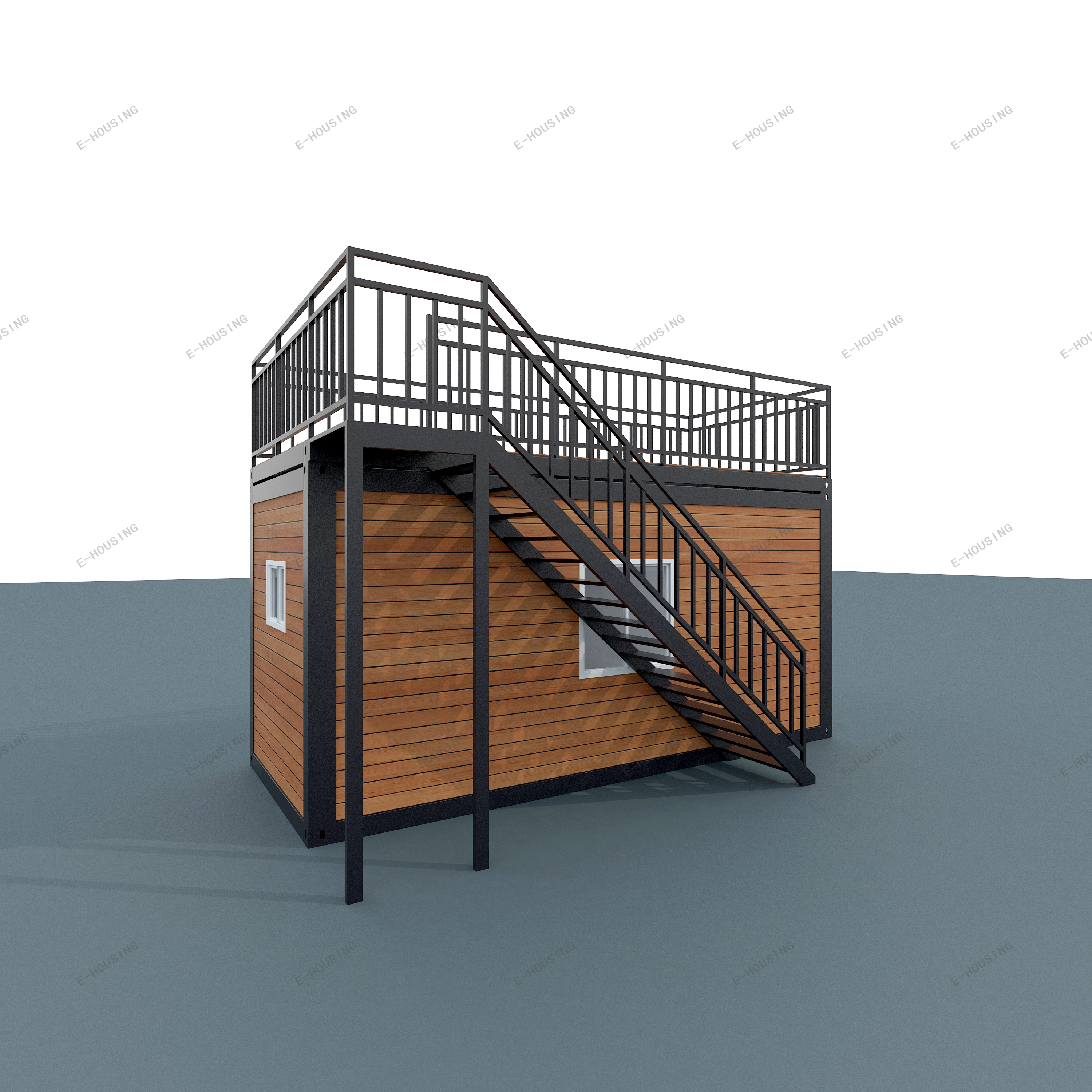 Two Story Home Luxury Fabricated Living Portable Storage Flat Pack Steel Dubai Prefab Expandable Container House For Sale