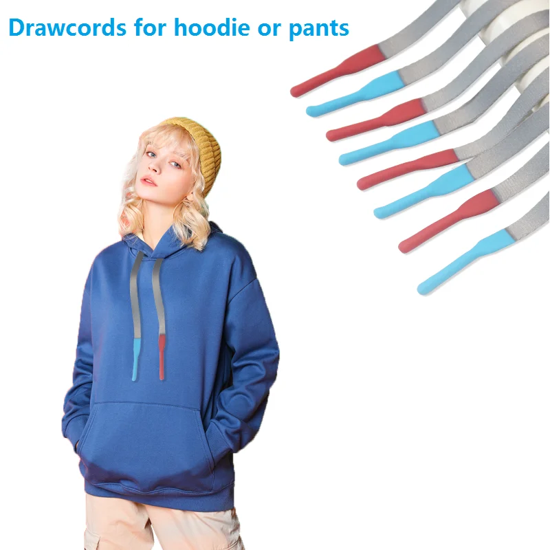 For garments silicon tips draw cords cords shoelace drawstring hoodie