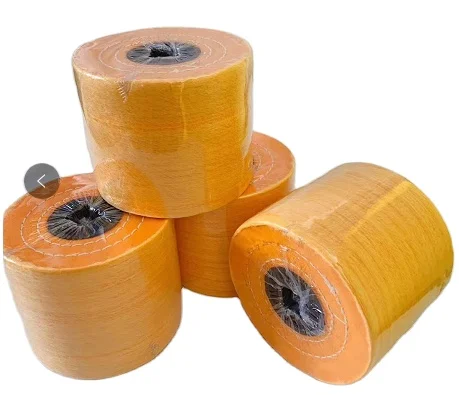 White and yellow grinding tools polishing jewelry with cotton cloth wheels polishing wheel jewelry