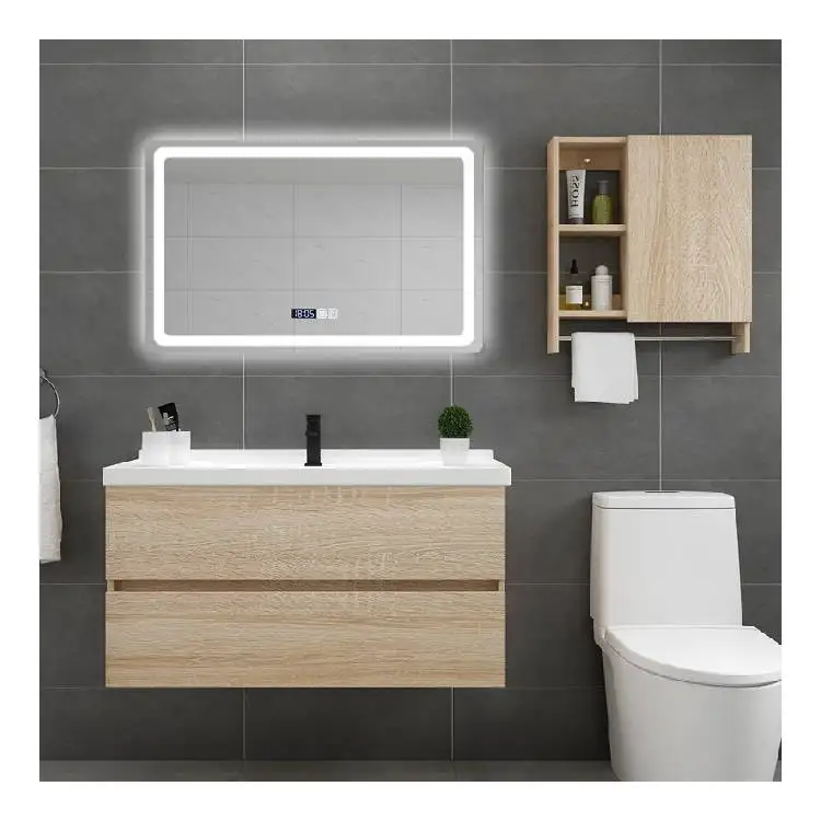 Trlife Canadian Style Wholesale White Solid Wood Bathroom Furniture Bathroom Cabinet Bathroom Vanities
