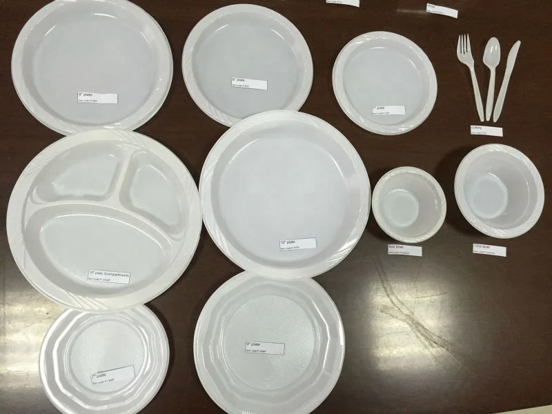 Luxury Casual Disposable Plastic Tableware Sets