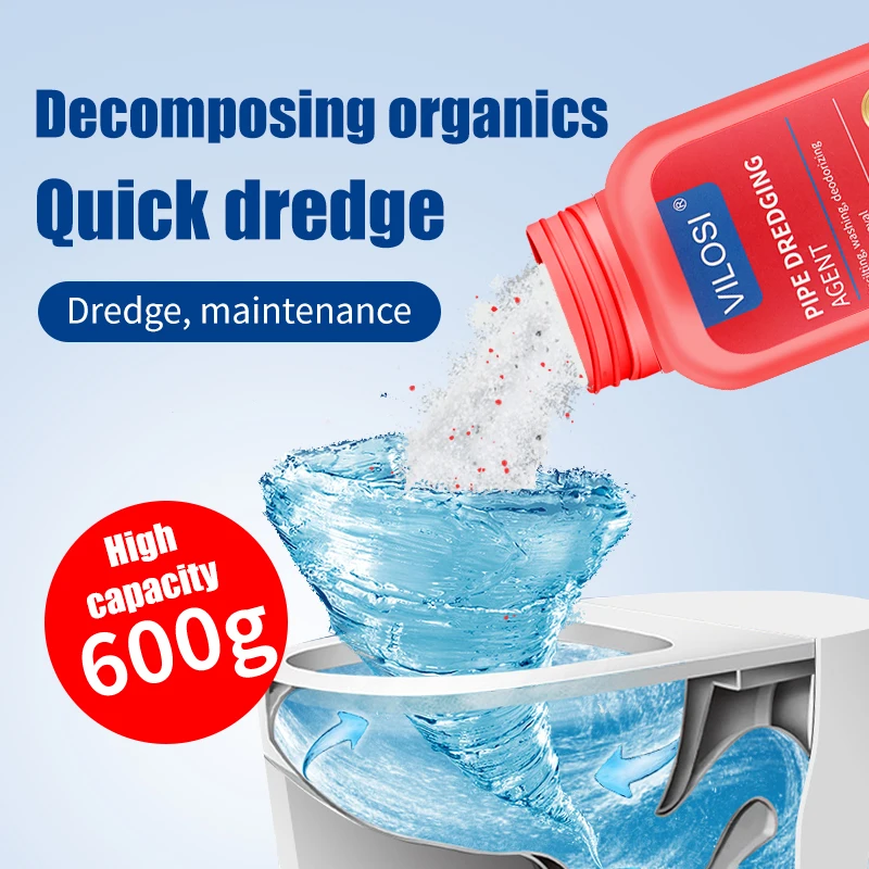 VILOSI Powerful Pipeline Dredge Sink pipe cleaning powder Pipe Cleaner for house cleaning