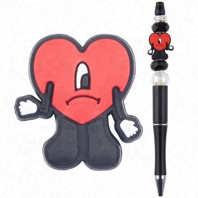 Ready to Ship high quality 3D Animal Character pen topper promotional Kids focal bead for DIY craft tops making accessories