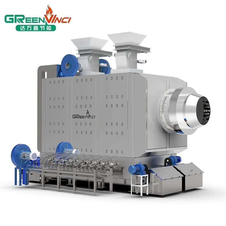 Greenvinci PLC control high efficient OEM custom widely use vertical industrial wood pellet biomass burner for rotary dryer