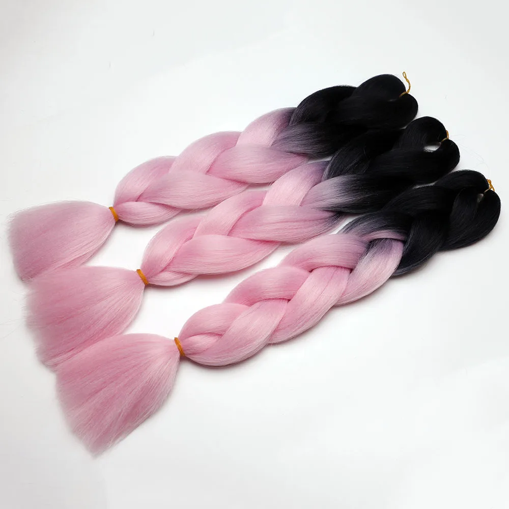 Answer Hair 24 Inch 100g Braiding Hair Yaki Straight Synthetic jumbo braids Wholesale Extensions for African