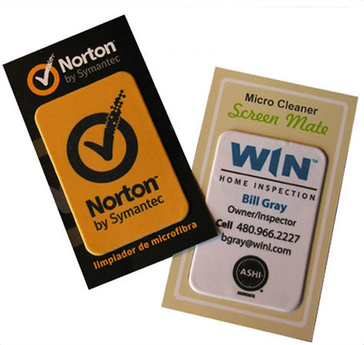 sticky screen cleaner Full color branding custom shape microfiber cell phone screen cleaner