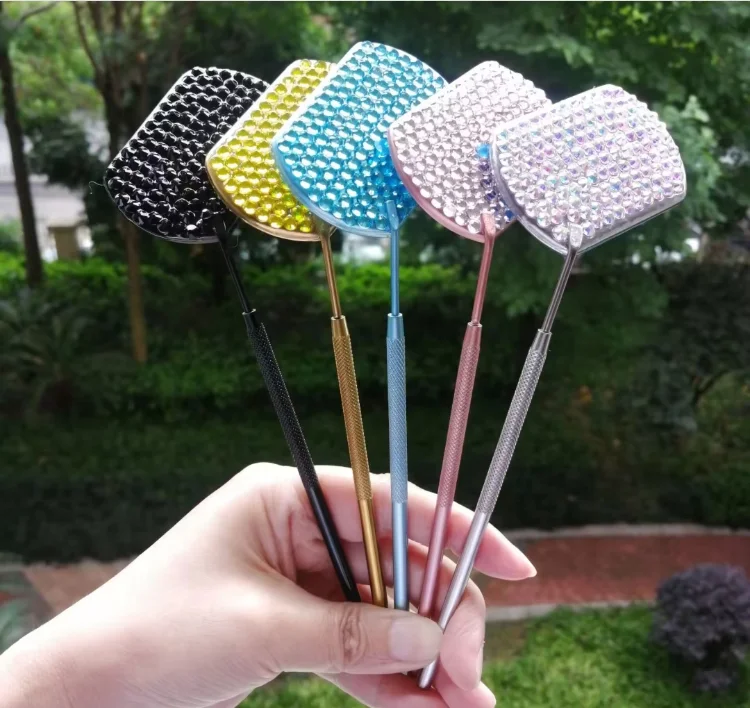 2024 top selling Hello Kitty Lash Mirror with diamonds lash supplies hello kitty hand mirror custom logo lash extensions mirror